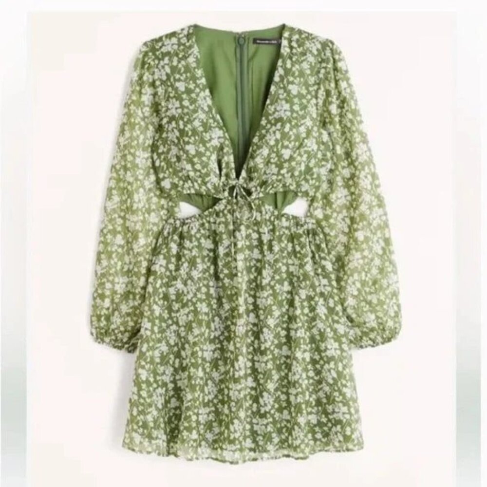Abercrombie & Fitch floral cutout dress